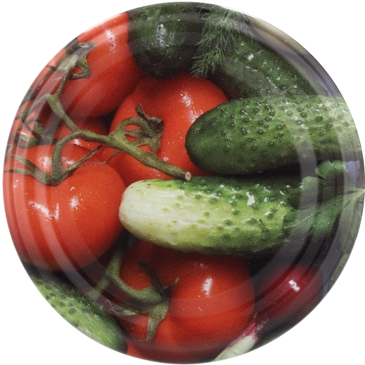 Set di coperchi 82 mm con motivo cetriolo – 10 pezzi