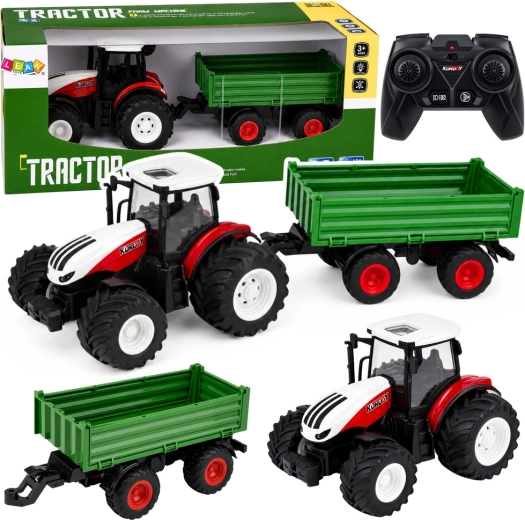 Trattore telecomandato con rimorchio ribaltabile 1:24 con luci e suoni