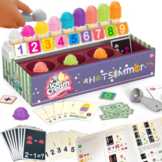 Woopie gelateria educativa XXL per l'apprendimento del calcolo 87 pcs
