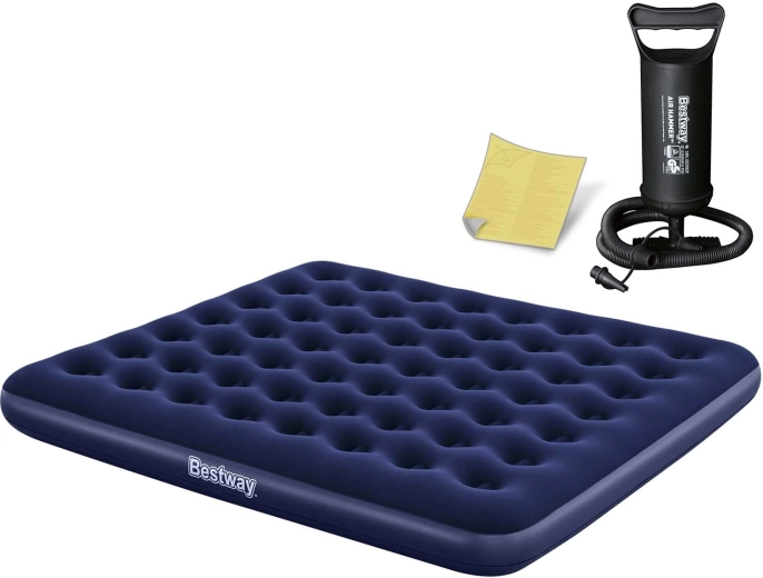 Materasso gonfiabile 203 × 183 × 22 cm con pompa a stantuffo BESTWAY