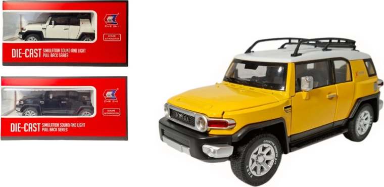 Modello in metallo Toyota FJ Land Cruiser 1:24 con luci e suoni