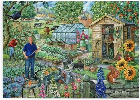 Puzzle In giardino con 500 pezzi grandi
