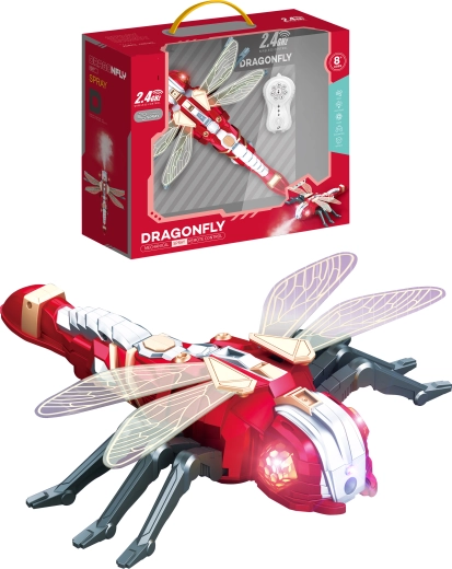 Libellula robotica Dragonfly telecomandata con nebbia d’acqua, programmazione e illuminazione LED