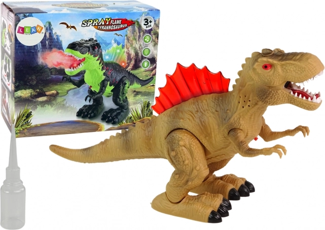 Dinosauro interattivo con vapore acqueo ed effetti luminosi