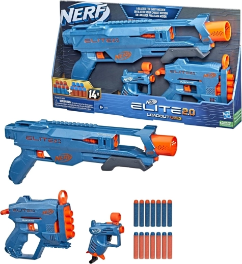 Nerf Elite 2.0 Loadout Pack – set di tre blaster con dardi