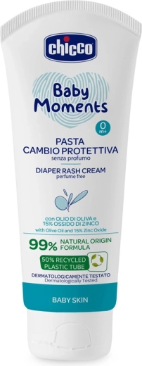 Crema protettiva per il sederino Chicco Baby Moments con ossido di zinco 100 ml