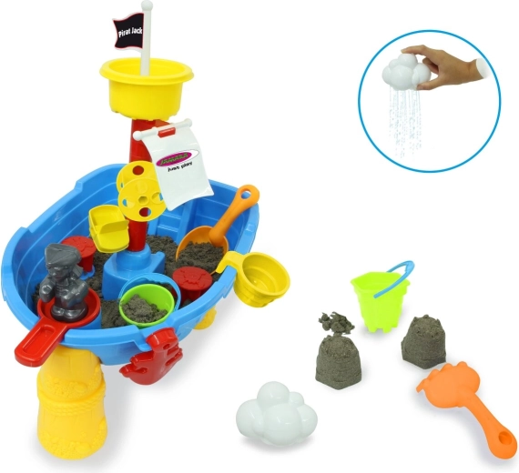 Tavolino da gioco con sabbia e acqua Pirat Jack di Jamara (21 pezzi)