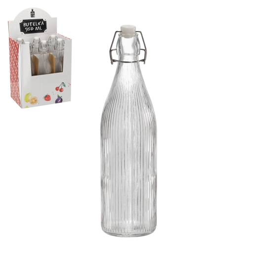 Bottiglia in vetro 950 ml con chiusura meccanica