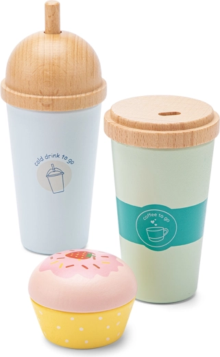 set da gioco piccola caffetteria – set da caffè in legno per bambini