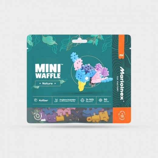 Set di costruzione Mini Waffle Nature – colibrì, 50 pezzi