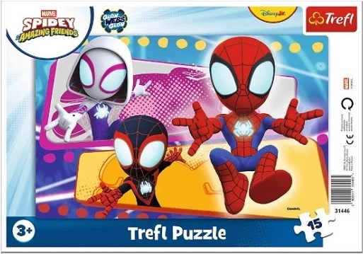 Puzzle con cornice Spidey – la squadra dei ragni (15 pezzi)