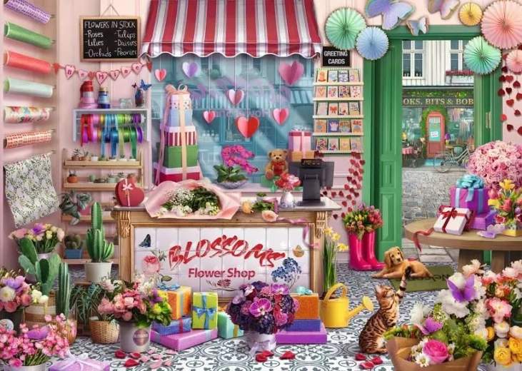 Puzzle Negozietto di Fiori 1000 pezzi RAVENSBURGER