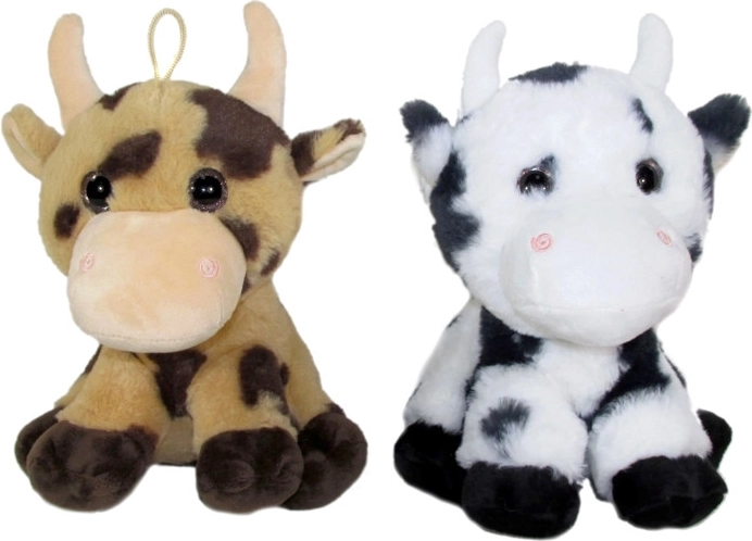 Mucca di peluche 20 cm con suono