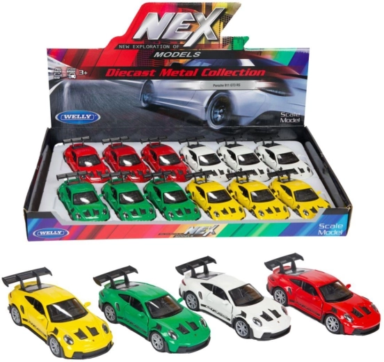 Modello in metallo dell'auto Porsche 911 GT3 RS 2016 a retrocarica 12 cm