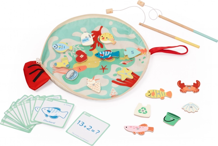 Classic World gioco di pesca magnetico con carte, 35 pezzi