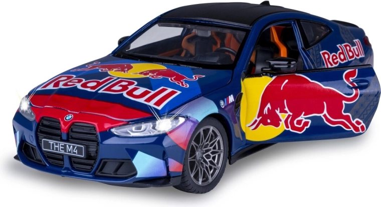 Modello in metallo BMW M4 in scala 1:23 blu