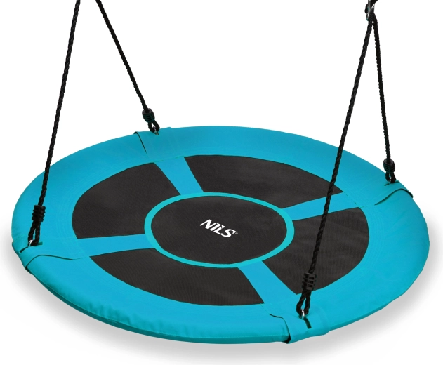 Altalena nido di cicogna NILS Camp, turchese, diametro 100 cm