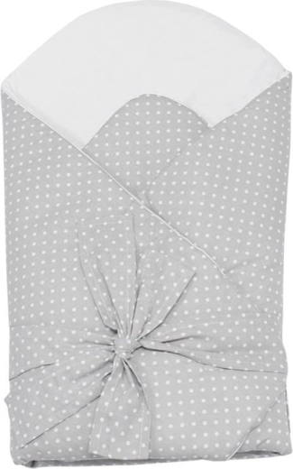 Fascia per neonati con inserto in cocco, pois grigio