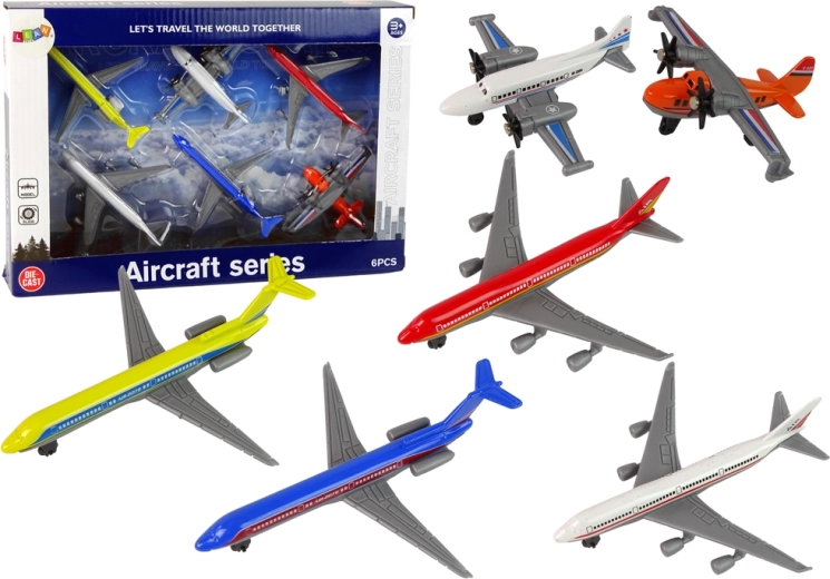 Set di aerei passeggeri Colori assortiti 6 pezzi