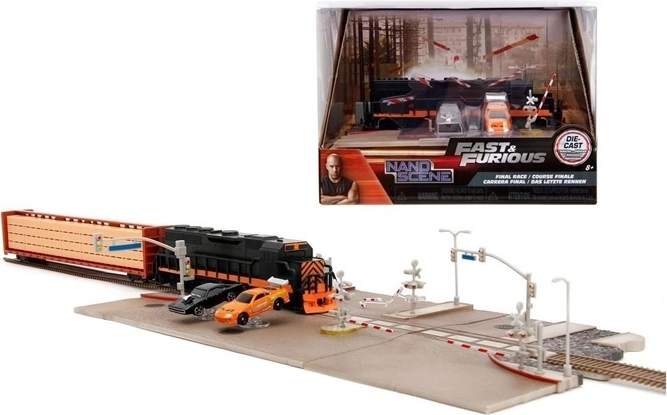Jada Fast & Furious diorama inseguimento con treno