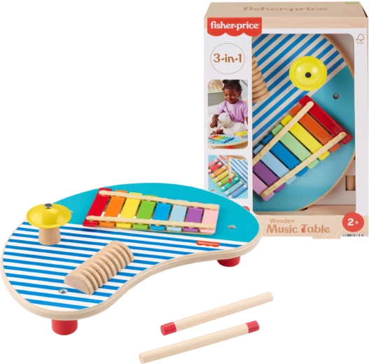 Tavolino musicale in legno Fisher-Price