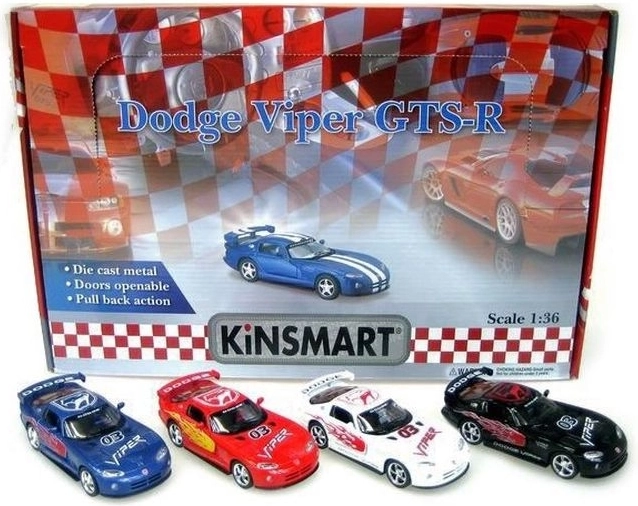 Modellino auto Dodge Viper 1:36 con meccanismo pull-back