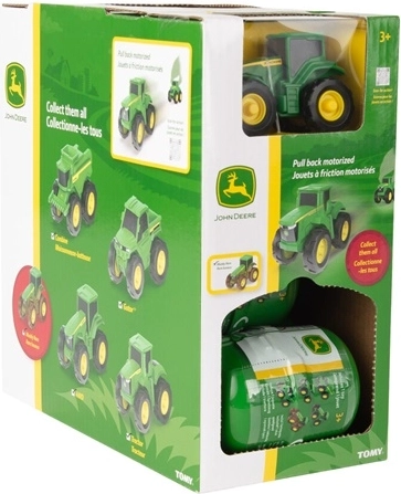 Tomy John Deere sorpresa in capsula – mini veicolo agricolo con meccanismo a retrocarica