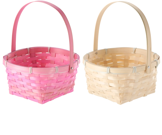 Cestino di Pasqua con manico mobile, 20 × 20 × 10 cm, mix di 2 colori
