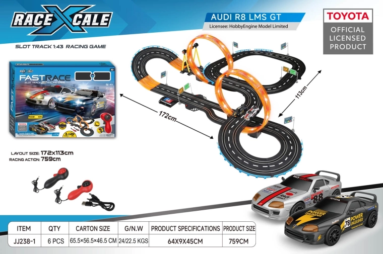 Pista da corsa Toyota Supra A80 R/C 1:43