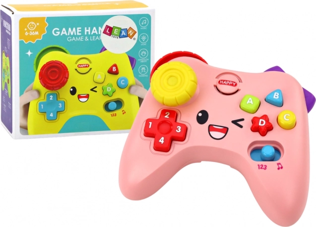 Controller interattivo per bambini rosa – musica, luci e apprendimento