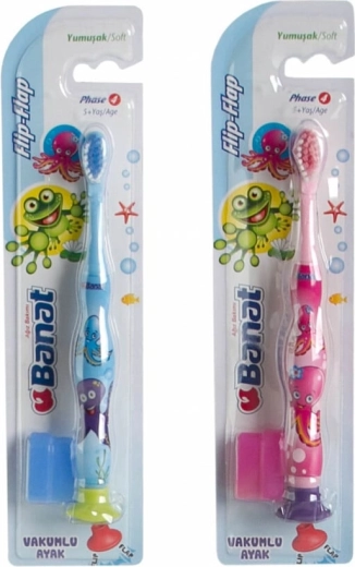 BANAT FlipFlap Junior Soft spazzolino da denti per bambini, morbido, 5+