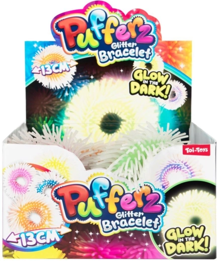 Bracciale antistress peloso in silicone luminoso, mix di colori