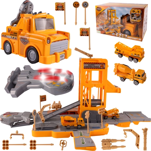 Parcheggio da costruzione che si trasforma in auto