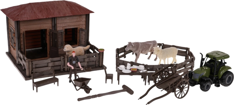 Fattoria con trattore e accessori