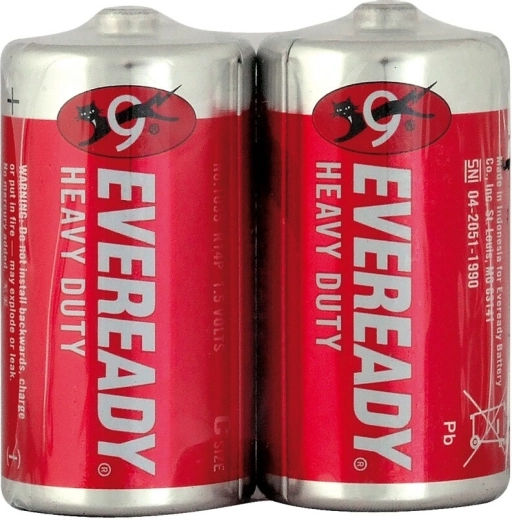 Energizer Eveready Heavy Duty Red batterie C R14 1,5 V, 2 pz