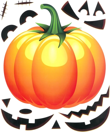 Adesivi per finestre di Halloween a forma di zucca – 15 pezzi