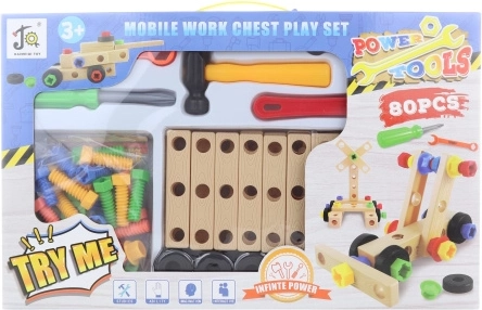 Set di costruzioni a vite per bambini – 80 pezzi