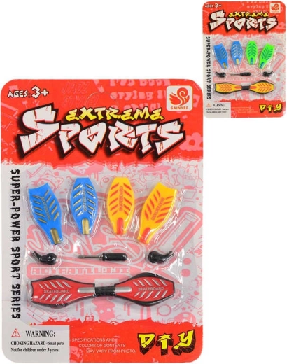 Skateboard da dita (fingerboard) 9 cm con set di avvitamento e attrezzi - 1 pezzo