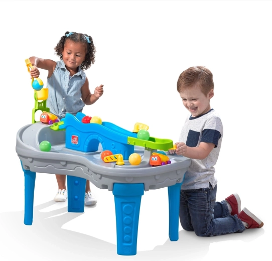 Tavolino da gioco Step2 con pista per palline e automobiline