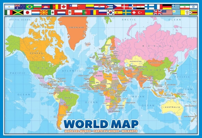 EUROGRAPHICS Puzzle Mappa del mondo 100 pezzi