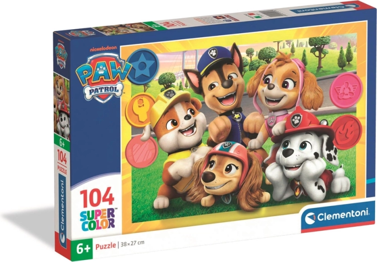 Puzzle 104 Super Color PAW PATROL di Clementoni