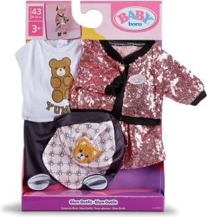 BABY born set scintillante di abbigliamento per bambola 43 cm