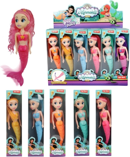Bambola sirena con coda flessibile 18 cm - 1 pezzo