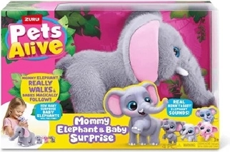 ZURU Pets Alive Mamma elefante con cuccioli