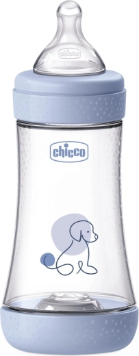 Biberon anticolica Chicco Perfect5 240 ml con tettarella Physio, flusso medio 2m+