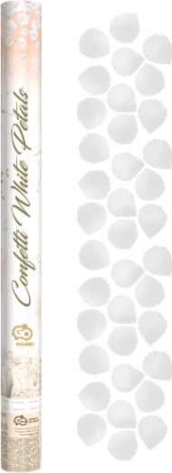 Coriandoli pneumatici petali di rosa bianchi – tessuto