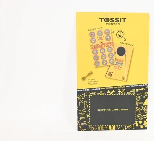 Poster di gioco bifacciale TOSSIT 2 in 1 – Chore Game e Corn Toss It