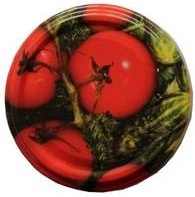 Coperchio per vasetti da conserva 82 mm con motivo pomodori