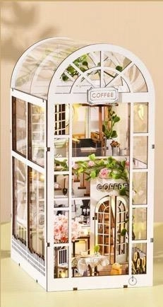 Puzzle 3D fermalibri – miniatura caffetteria Giardino Bianco