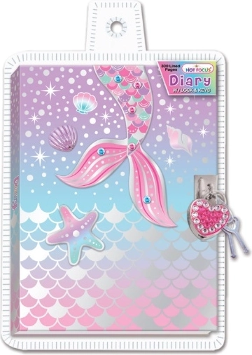 Hot Focus diario per bambini con lucchetto sirena